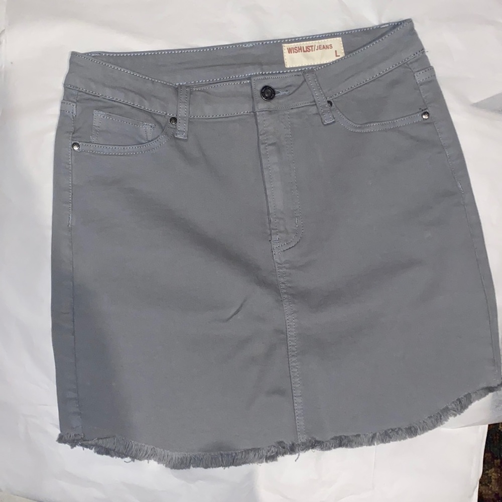 Gray Wishlist Jean skirt